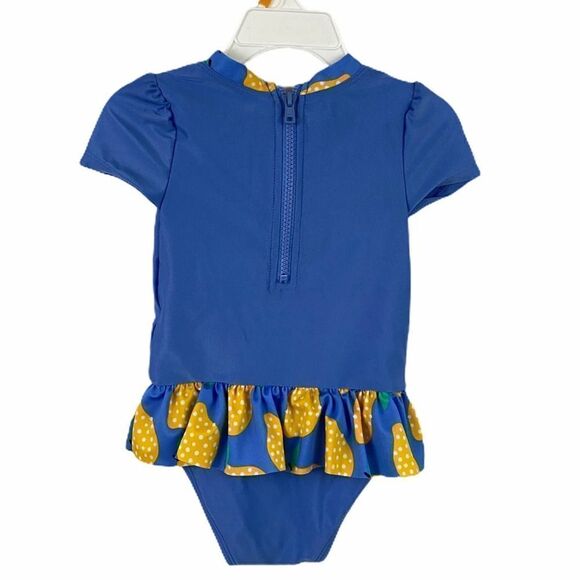 Cat & Jack Lemon One Piece Zip Swimsuit Size 2T - Picture 2 of 5